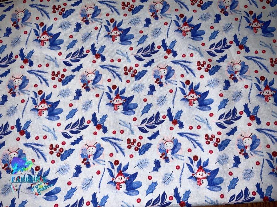 Trout on Blue Cotton Fabric- continuous cuts- cotton fabric- by the yard,  quarter cuts, continuous cuts- fast shipping!